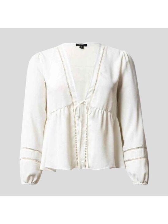 torrid Tops - Torrid 2 Women’s White Eyelet Top Front Lace-up Cottagecore, Boho Long Sleeve